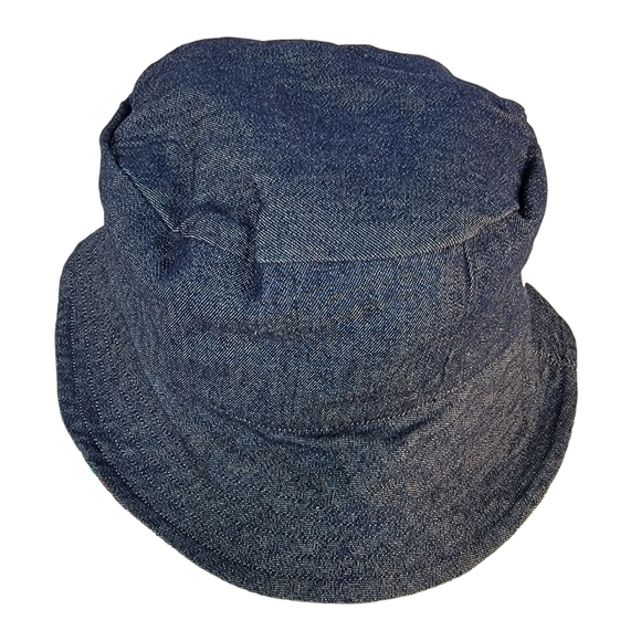 Lucky Wang NYC Cartoon Strip Reversable Chambray Bucket Hat Youth Size 2 - Picture 9 of 11